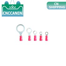 절연 링 터미널 커넥터 22-16 AWG 0.5-1.5mm2 빨간색 M3/M4/M5/M6/M8/M13 PVC 와이어 케이블 전기 크, 01 10PCS_06 M6 RV1.25-6