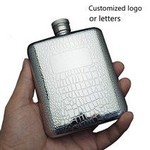 휴대용 위스키 휴대용 스테인레스 스틸 304 힙 플라스크 6oz 미니 금속 위스키 냄비 170ml 알코올 용기 위스키 플라스크 이름 브랜드 정직, 맞춤형모델 b