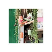종 펜던트 북유럽 레트로 일본 원예 바람 차임 정원 장식, bird_CHINA