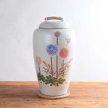 백분청 민들레 쌀독 20kg 소금단지 현관 소금항아리