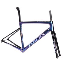 trifox 초경량 탄소 도로 자전거 프레임 세트 x16ta 사용 가능한 크기 444952545658cm di2 및 기계식 설치 가능, 카멜레온 블루, 54cm