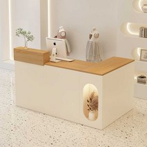 인포데스크 여성의류매장 호텔 리셉션 계산대 매장, 화이트 인조석 오른쪽 120x100x100cm