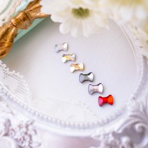 스와로브스키 2858 미니리본 보타이 플랫백 - 5mm 6 color (F) 네일 포인트 장식 악세사리