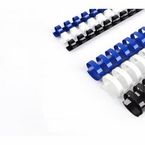 쉽고 편리한 제본 플라스틱링 25mm 50개 제본링 플라스틱링제본 PVC제본표지 플라스틱링제본기 제본표지, 흰색