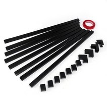 1 코드 채널 케이블 컨실러 CMC-03 커버 벽 관리 시스템 125 인치 Hider Raceway 키트, [01] Black