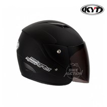 KYT MDS R3 무광블랙 가성비 오픈페이스 오토바이 헬멧, 2XL