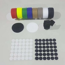 초강력 벨크로 테이프 찍찍이 원형 양면, 비접착 일반 90cm, 그린, 10.비접착식 숫놈 폭2.5cm, 1개