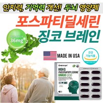 포스파티 디셀린 징코 1200 두 뇌 건강 기억력 영양제 수험생 스트레스 신경증 건망증 자주 깜박 잊어버림 기억장애 수면부족 에좋은 인지력 개선 향상 약 국 추천 건강 기능 식품