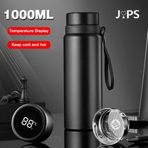 LED 보온병 마호병 등산 산악 온도 표시 오래가는 스텐 뚜껑 열 진공 1000ml 스마트 보온병 병 차갑고 뜨거운 병 온도 디스플레이 물 차 커피 진공 플라스크에 대한, 500ml 핑크 블루, 500ml