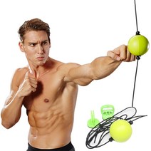 이팩토리 동체시력 운동 다이어트 스피드 펀칭 파이트 스포츠 고무줄 볼, (한세트)