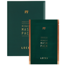 르씨(LECCI) P7 프로바이오틱스 마스크팩 5매 속건조 피부장벽 피부면역력 미백 주름, 2개(30%할인)