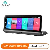anfilite e03 4g 자동차 카메라 gps 7.8quot 안 드 로이드 8.1 자동차 dvrs 2gb + 32gb gps 탐색 대시 캠 dvr 주차 모니터링 대시보드, 64GB 카드 추가, 4g 6m 후면 카메라