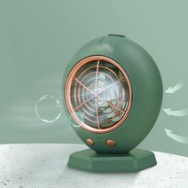 냉난방 캠핑 이동식 에어컨 캐리어 작은방 사무실 책상선풍기 에어컨 팬 개인 USB 냉각 팬 스프레이 연무, 02 Charge Green