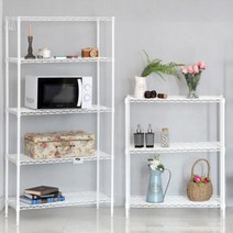 화이트 철제 선반 뒷베란다정리 짐 모아 보관 해피 이케아 펜트리 팬트리 랙 저스트 창고렉 중량렉, 3단 600, 1개