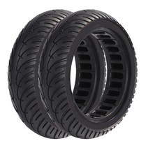 전동스쿠터 왕 Xiaomi M365 1S Pro 2 전동 스쿠터 용 솔리드 타이어 Mijia Mi 8.5 3939고무 벌집 필수 인치 휠, [04] Black  2PCS Rubber