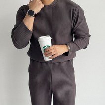 노컴플렉스 / 남자라운드긴팔티 목안늘어나는티 어깨넓어보이는 옷