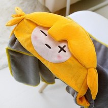 후드 학생담요 귀염 오렌지 캐릭터 미니담요 여름무릎담요
