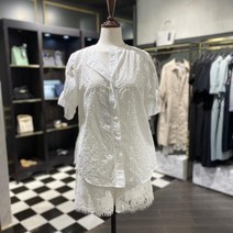 시슬리(Sisley) 시슬리 소매리본 포인트 지지미 블라우스 SAWS62931