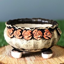 다육맘 국산수제화분 도향#139, 오렌지
