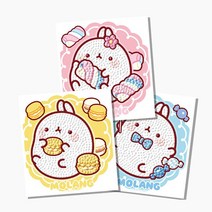 보석십자수 3D 마카롱몰랑이 스티커, Kongs family 본상품선택
