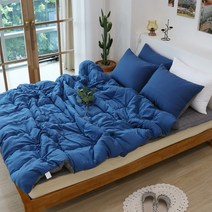 베개솜 드리는 기숙사 차렵이불 세트 여성 1인 용 슈퍼싱글 남성 2 인용 퀸 먼지없는 알러지케어 간절기 사계절 이불 세트