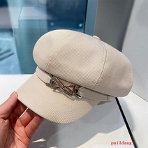 puildaug 큰 머리 봄과 가을 검은 팔각형 모자 복고풍 조커 화가 모자 봄