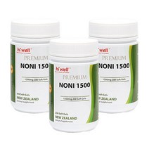 하이웰 뉴질랜드 노니 1500mg 200캡슐 유기농 노니 캡슐 영양제, 3개