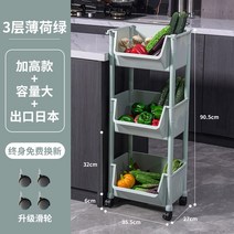 선반 스탠드식 주방 수납 과일 야채 달린 용품 대전 바구니, C01-1단, T21-북유럽스타일의 민트그린색