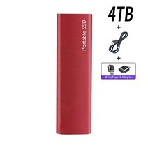 샤오미 휴대용 외장형 하드 SSD USB C 고속 디스크 1TB 2TB 4TB 16TB, [19] Red 4TB