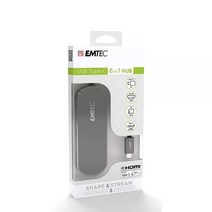 Emtec USB 타입 C 허브 T650C 포함 SD 카드 리더기 3 x USB-A 3.0 USB-C SD 카드 리더기 HDMI