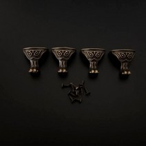 테이블 원목 다리 골동품 나무 상자 발 다리 코너 보호대 삼각형 조각 브래킷 가구 하드웨어 용품 개, 01 Bronze