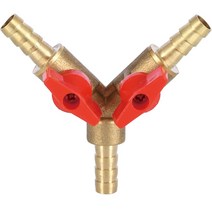 6mm10mm 호스 바브 Y 모양의 3 방향 황동 차단 볼 밸브 파이프 피팅 커넥터 어댑터 연료 가스 물 오일 공기, 02 8mm