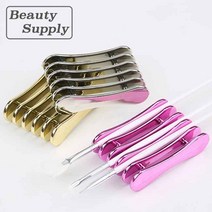 네일아트 메탈릭컬러 브러쉬 거치대 3종 스탠드 랙 셀프젤네일 재료 브러쉬랙 펜거치대, 메탈릭핑크