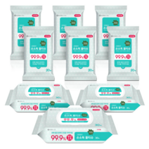 그린핑거 손소독 물티슈 손소독티슈 3+6팩, 손소독물티슈 - 30매x3팩 + 20매x6팩