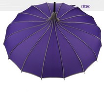 궁전 우산 공주 긴 핸들 우산 곡선 핸들 16 뼈 바람 방지 결혼식 에티켓 촬영