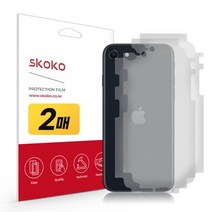 스코코 아이폰 SE3 무광 측후면 외부보호필름 2매.스코코