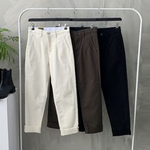 행복여[신상무배]사선 절개 히든 밴딩 스판 세미 배기 팬츠