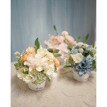 [올리브덴]꽃꽂이키트 센터피스만들기 조화 테이블센터피스 3 color, 블루