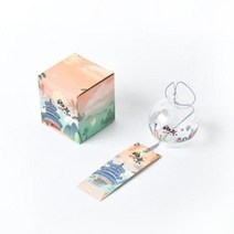 코시차임 일본 윈드 벨 1 개 수제 유리 푸린 일본풍 차임 홈 데코레이션 스파 주방 사무실 장식 사쿠라 벚꽃 패턴, J
