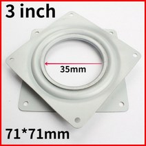 2346 인치 스틸 스퀘어 게으른 수잔 360 학위 회전 베어링 테이블 300 파운드 플레이트 나사, 3 inch