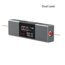 atuman li1 레이저 각도기 디지털 경사계 각도 측정 레벨링 미터 각도 눈금자 type-c 충전 레이저 측정 도구, 듀얼 레이저