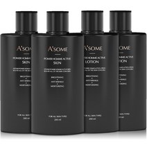 에이썸 파워옴므 남성화장품 스킨로션 4개 (총 800ml), [AA1] 스킨 2개+로션 2개