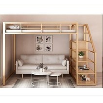 후기모아 2층 벙커 침대 책상 수납 공간 매트리스 포함, 1200mm X 2000mm, WHITE (수납공간 포함)