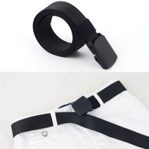 블랙 길이 조절 끈 허리띠 가벼운 캐쥬얼 벨트 스포츠 운동 어린이 간편 버클 잠금 검정색 바지 심플한 밸트 남성 밀리터리 군용 가성비 허리끈 요대