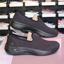 스케쳐스 고워크 아치핏 여성 슬립온 워킹화 족저근막염 아치무너짐방지 초경량 지속적인편안함 #블랙