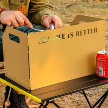야영 분체도장 3단 접이식 버너 바람막이 솔캠 갬성캠핑 캠린이 캠핑용품, 카키
