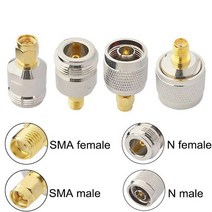 SMA 커넥터 14PCS RF 어댑터-BNC UHF N 형 동축 커플 링 너트 배럴 안테나 용, 05 4 PCS SET N SMA