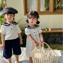소미네 유아 아동 남매룩 상하세트 여름 아동복 아기 키즈 등원룩 남아 여아 상하복 원피스 나들이룩 커플룩