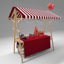 플리마켓 야외노점 행사장 매대 접이식 야시장, 연두색 고정형 150x60x200 높이