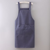 오염방지 앞치마 옥스포드 데님 앞치마 내오염 내마모 작업복 편안한 통풍 포켓 패션, 색깔2, 하나, 1개